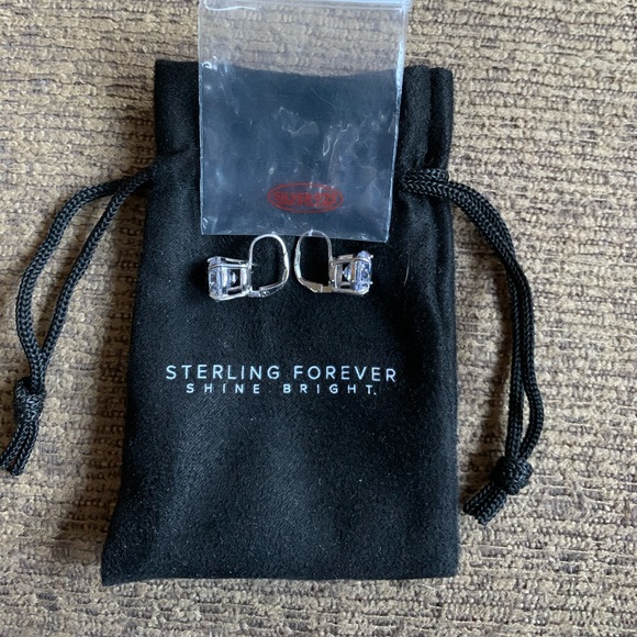 Sterling Forever- silver lever back earrings - Picture 2 of 4